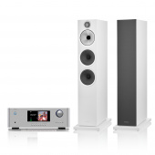 Bowers & Wilkins 603 S3 (White)+Rotel RAS-5000 silver