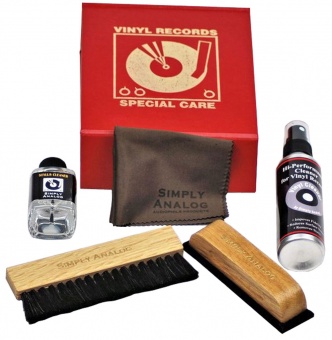Набор для чистки винила Vinyl Record Cleaning Boxset De Luxe (красный)